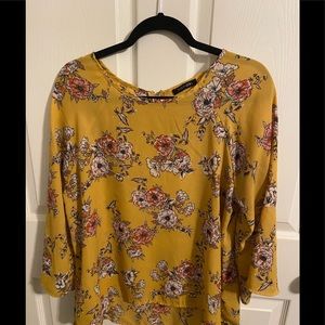 Papermoon yellow floral blouse
